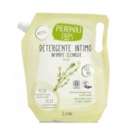 Pierpaoli Ekos Personal Care OPAKOWANIE UZUPEŁNIAJĄCE: płyn do higieny intymnej z ekstraktem z organicznego tymianku 1l